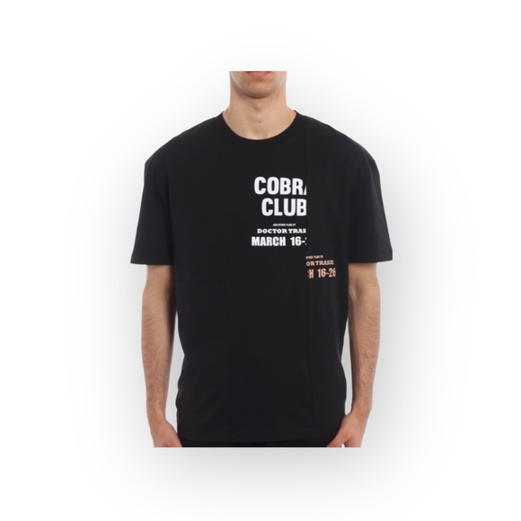 new McQ • Alexander McQueen ★ Cobra Club Patchwork Graphic T Shirt Tee ★ Black L - Picture 1 of 16